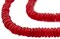 The Bead Chest African Disk Recycled Glass Beads - Full Strand of Eco-Friendly Ghanaian Rondelle Beads (Red)